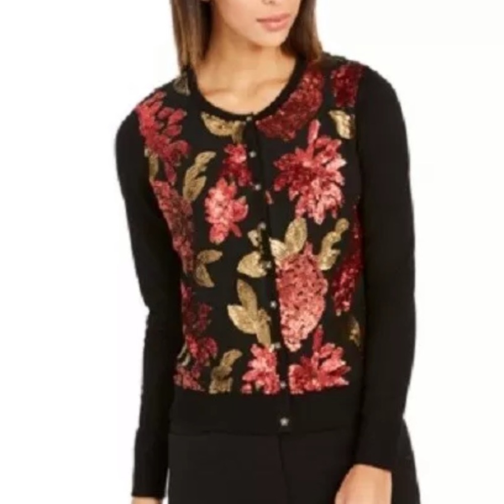 Charter Club "Ravishing Red" Party Cardigan